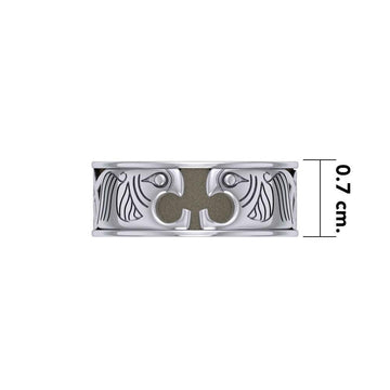 A beautiful mystique ~ Celtic Knotwork Dragon Sterling Silver Spinner Ring TR1700 - Jewelry
